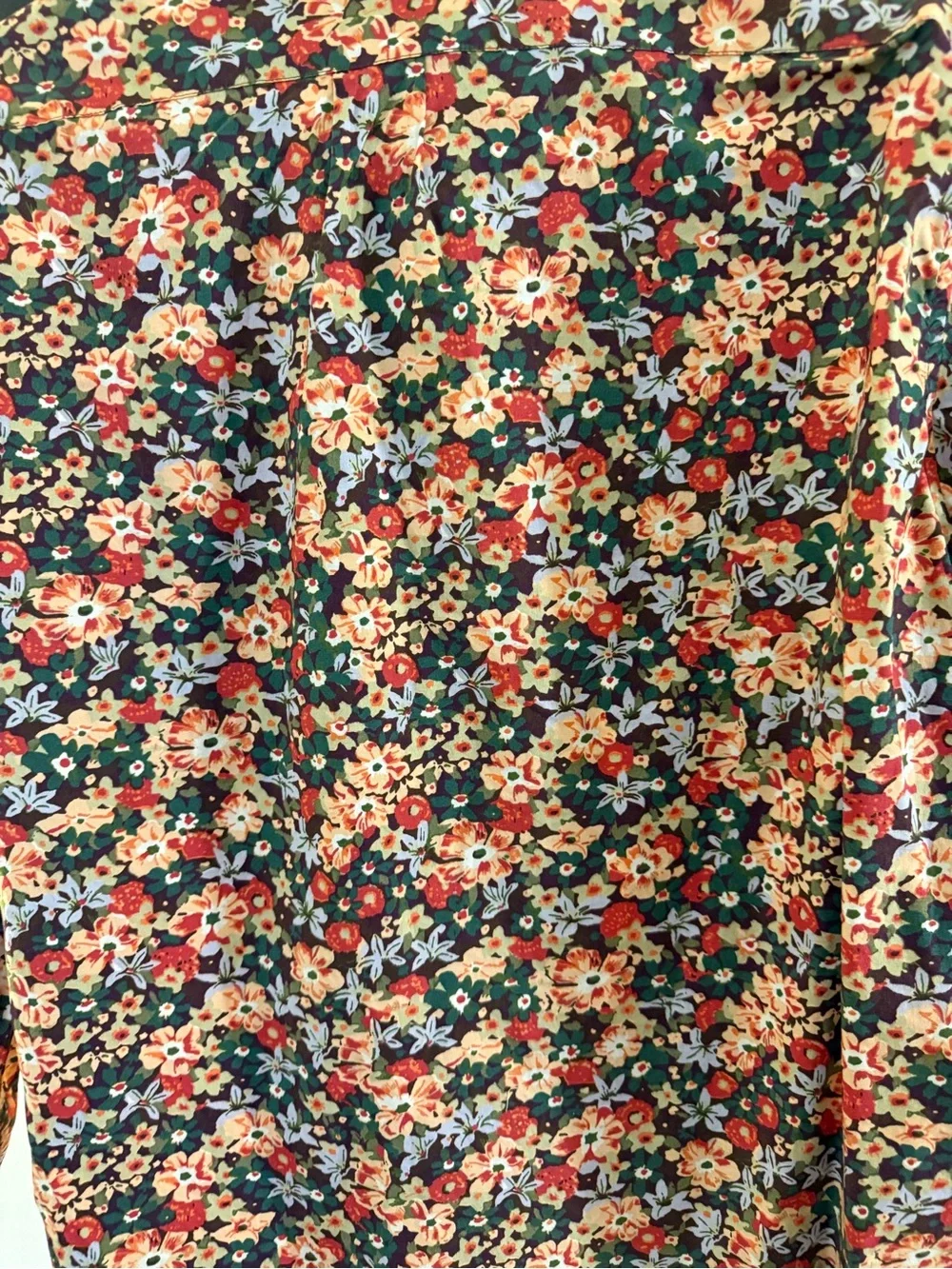 J. Crew Men's Floral Button-Down Shirt in Black, Red and Cream